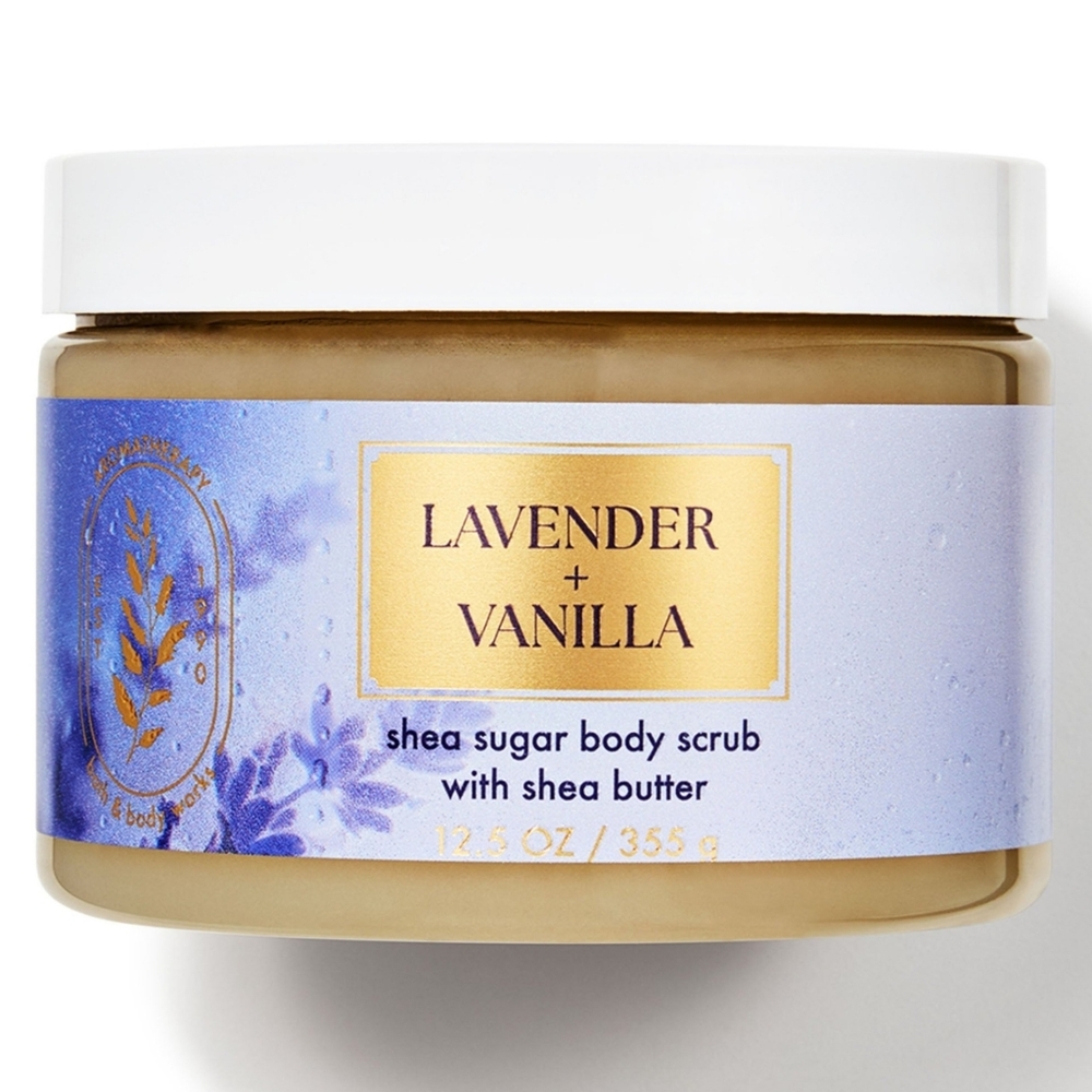 Bath & Body Works Lavender Vanilla Shea Sugar Scrub 12.5oz NEW RARE